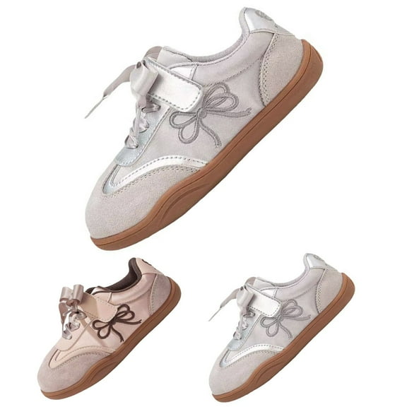 Dakaela Boys Girls Retro Sneakers Casual Fashion School Walking Running Shoes Kids Hook and Loop Low Top Tennis Trainers Pink 8
