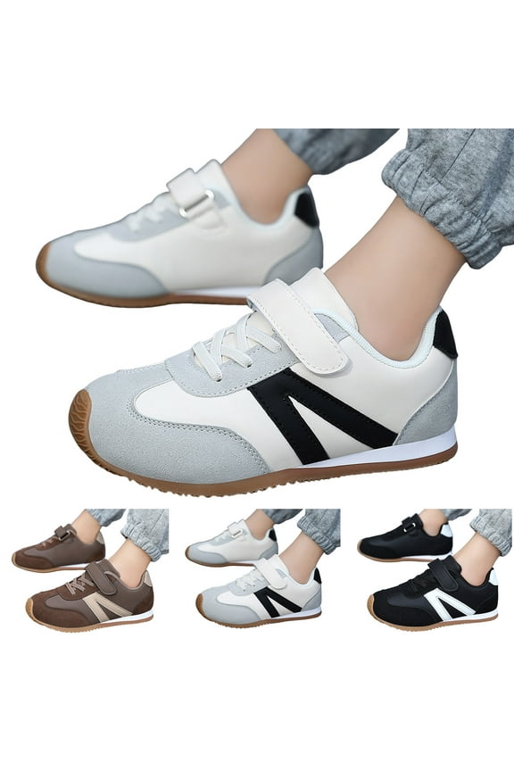 Boys Girls Sneakers Kids Cute School Uniform Walking Shoes Low Top Slip on Running Shoe 4-12Y