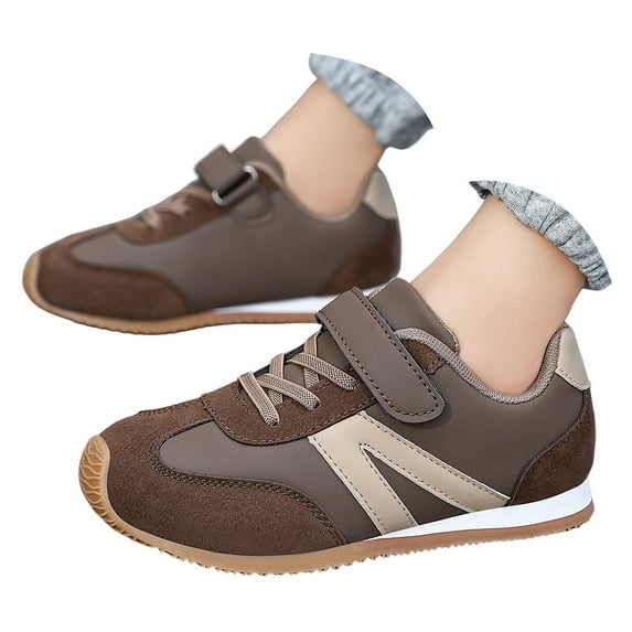 Dakaela Boys Girls Sneakers Kids Cute School Uniform Walking Shoes Low Top Slip on Running Shoe 4-12Y