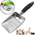 Dakaela Cat Litter Scoop Kitty Metal Scooper Poop Sifting Stainless