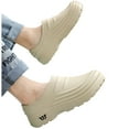 thumbnail image 1 of Dakaela Chef Shoes for Men Slip Resistant Waterproof Work Clogs Food Service Work Mule Sneakers Beige 9, 1 of 5