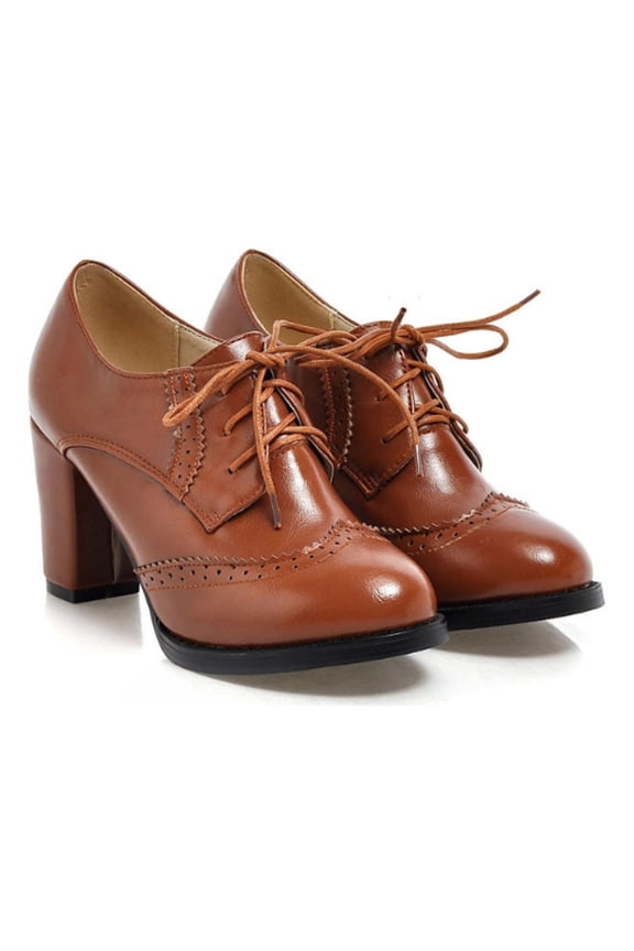 Chunky High Heeled Booties Lace up Victorian Ankle Boots Round Toe Dress Pumps for Wedding Party Prom Yellow 6