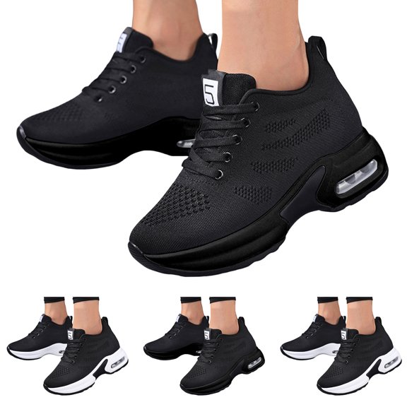 Dakaela Chunky Sneakers for Women Platform Casual Running Shoes Mesh Breathable Wedge Walking Sport Shoes