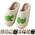 thumbnail image 1 of Dakaela Cute Slippers for Women Men Soft Plush Cozy House Slides Indoor Outdoor Fuzzy Winter Bedroom Shoes White 10, 1 of 9