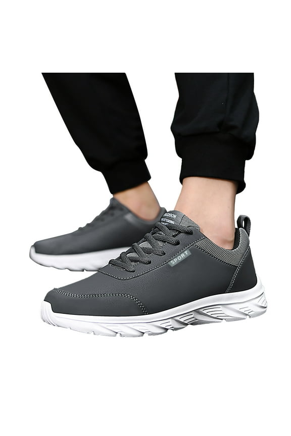 Fashion Sneakers for Men Waterproof Running Tennis Shoes Gym Workout Casual Shoes Grey 10