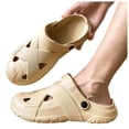 thumbnail image 1 of Dakaela Garden Clogs for Men Lightweight Waterproof Closed Toe Sandals with Arch Support Comfortable Slip on Slides Indoor Outdoor Size 7.5,Khaki, 1 of 7
