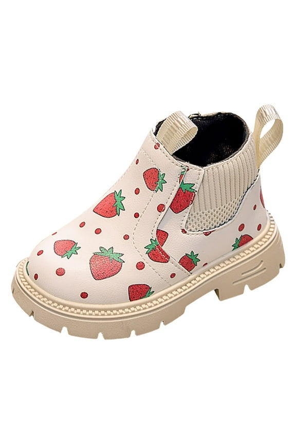 Girls Ankle Boots Side Zipper Chelsea Boot Little Kids Toddler Snow Winter Combat Work Booties