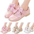 thumbnail image 1 of Dakaela Girls Ballet Dress Shoes Big Kids Bow Flats Mary Jane Toddler Wedding Party School Uniform Loafers Oxfords Gold Size 8.5, 1 of 8