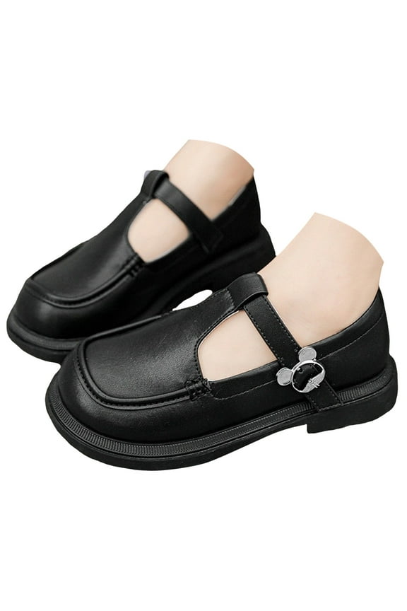 Girls Mary Jane Dress Shoes Square Toe School Uniform Loafers Ballet Flats for Toddler Little Kids