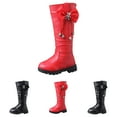 thumbnail image 1 of Dakaela Girls' Tall Riding Boots Flat Heel Zipper Winter Knee High Boot Bowknot Casual Dress Shoes 3-12Y, 1 of 7