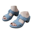 thumbnail image 1 of Dakaela Heeled Sandals for Women Arch Support Dressy Slides Mules Comfortable Open Toe Work Walking Shoes, 1 of 8
