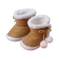 thumbnail image 1 of Dakaela Infant Boots Fleece Lined Winter Snow Sock Booties Baby Girl Boy House Slippers Newborn Crib Shoes, 1 of 6
