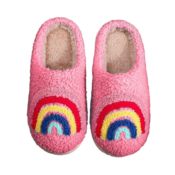 Dakaela Kids' Cute Plush Slippers Girls Boys Non Slip House Shoes Winter Warm Indoor Outdoor Slides 2-11Y