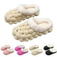 thumbnail image 1 of Dakaela Kids Furry Lined Clogs Boys Girls Winter Plush Garden Shoes Toddler Fuzzy Cloud House Slippers Indoor Outdoor Mules Beige Size 2, 1 of 6