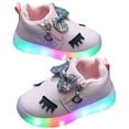 thumbnail image 1 of Dakaela Kids Sneakers Boys Girls Light up Slip on Running Walking Shoes Toddler Low Top Casual Loafers 0-6Y, 1 of 5