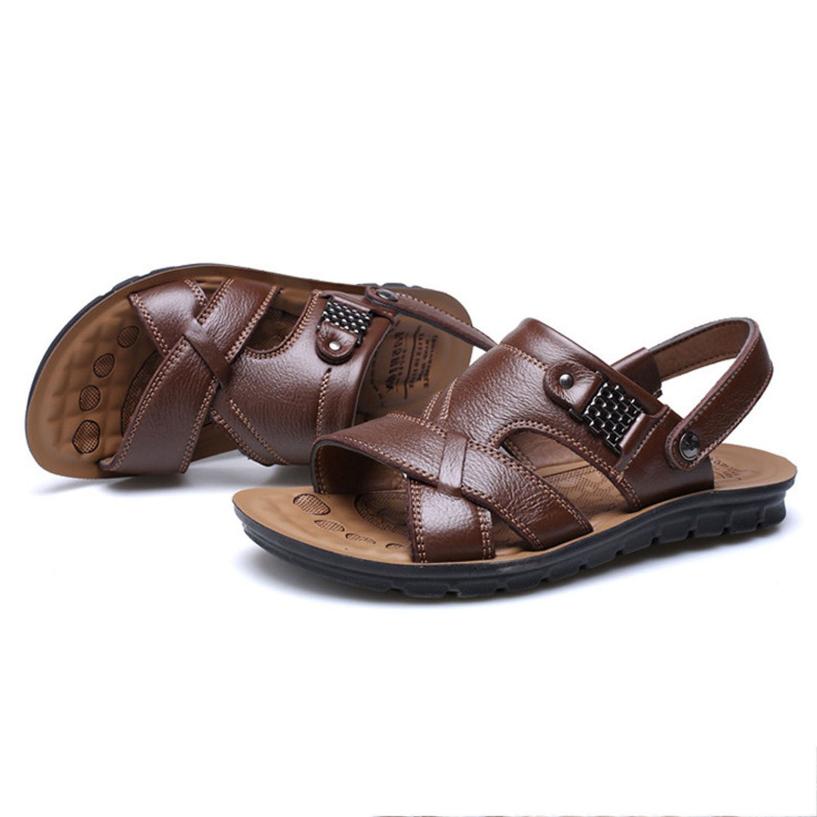 Men's Checkered Beach Shoes Sandals For Outdoor Use