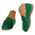 thumbnail image 1 of Dakaela Loafers for Women Suede Slip on Flats Shoes Comfortable Casual Dressy Business Work Shoes, 1 of 5
