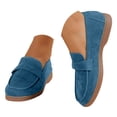 thumbnail image 1 of Dakaela Loafers for Women Suede Slip on Flats Shoes Comfortable Casual Dressy Business Work Shoes, 1 of 6