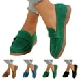 thumbnail image 1 of Dakaela Loafers for Women Suede Slip on Flats Shoes Comfortable Casual Dressy Business Work Shoes, 1 of 6