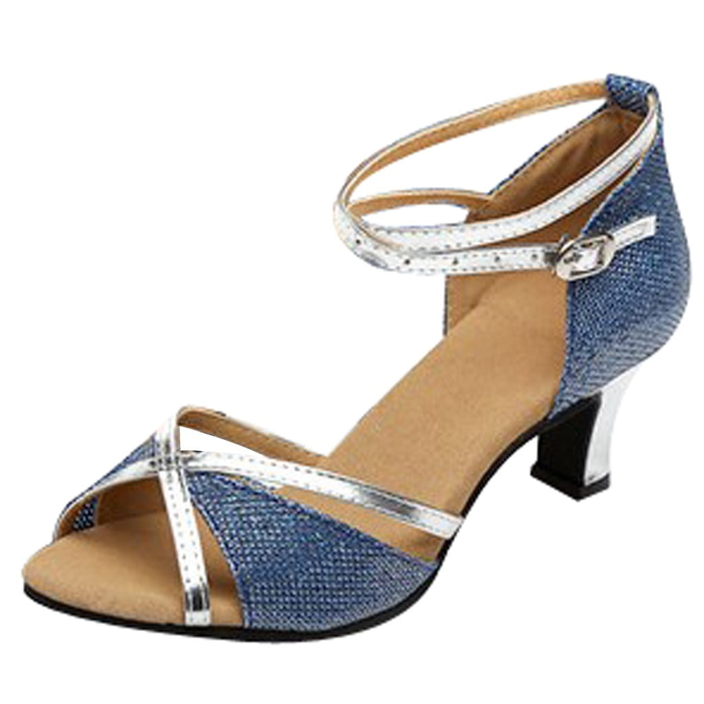 Women's Satin Velvet Customized Heel Ballroom Dance Shoes Latin Shoes