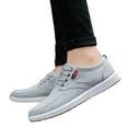 thumbnail image 1 of Dakaela Men's Canvas Slip on Sneakers Fashion Business Casual Shoes Work Running Walking Loafers, 1 of 8