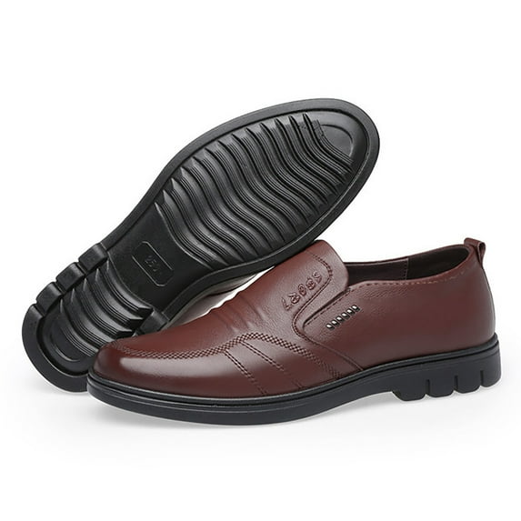 Dakaela Men's Casual Leather Loafers Business Slip on Dress Shoes Driving Moccasin Walking Oxfords