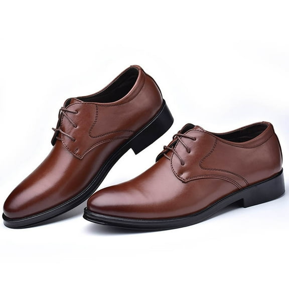 Dakaela Men's Dress Shoes Bussiness Formal Work Oxfords Lace up Wingtip Derby Sneakers Slip on Loafers