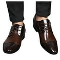 thumbnail image 1 of Dakaela Men's Dress Shoes Formal Business Classic Wingtip Oxfords Mens Fashion Slip on Loafers, 1 of 8
