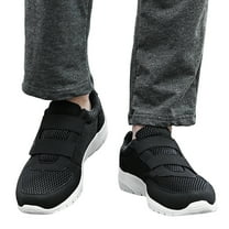 Dakaela Men's Orthopedic Slip on Shoes Arch Support Walking Loafers Mesh Running Tennis Sneakers Black 8.5