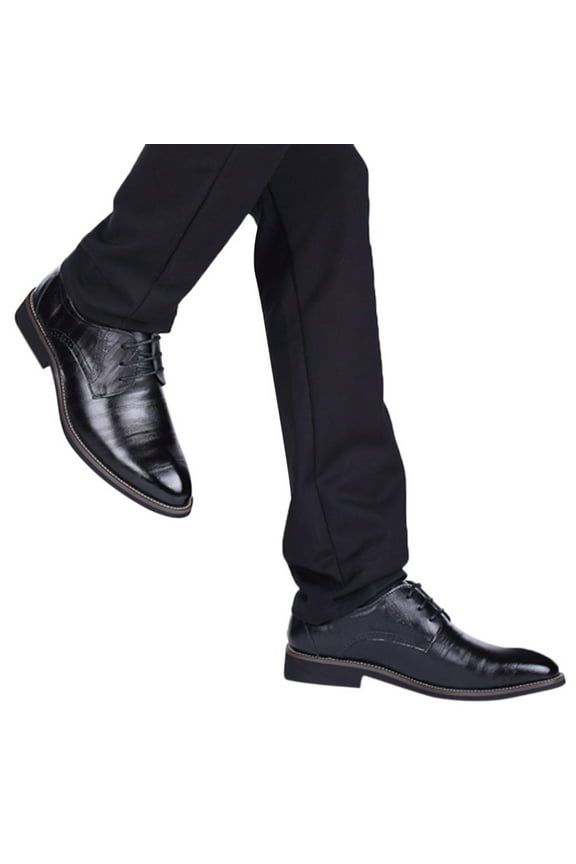 Men's Oxford Shoes Business Formal Derby Dress Sneakers Wingtip Casual Slip on Loafers Black 12