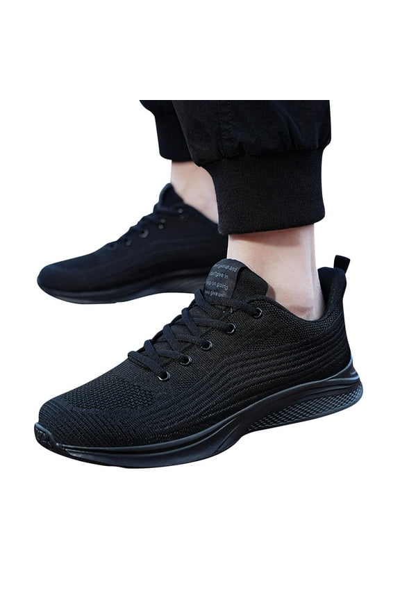 Men's Running Shoes Lightweight Mesh Workout Walking Shoes Casual Fashion Sneakers Black 11.5