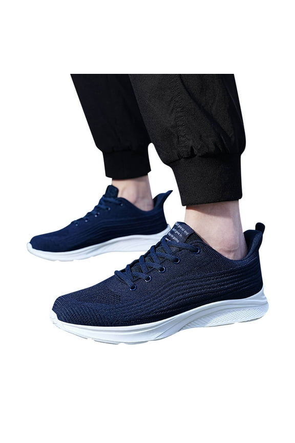 Men's Running Shoes Lightweight Mesh Workout Walking Shoes Casual Fashion Sneakers Navy 11
