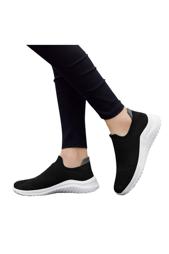 Men's Slip on Loafers Comfortable Hands Free Walking Shoes Breathable Knit Casual Sneakers Multicolor 10
