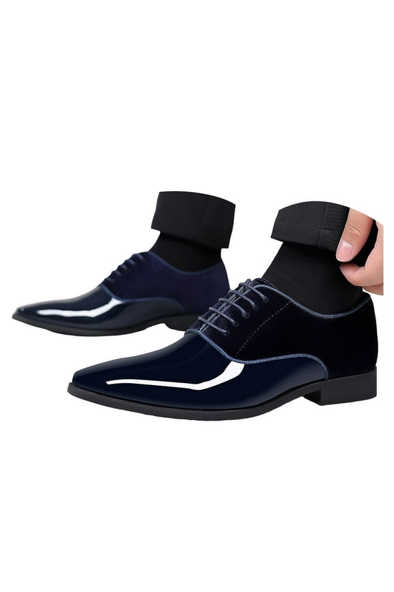 Men's Slip on Oxford Dress Shoes Classic Uniform Work Oxfords Wingtip Lace up Casual Loafers