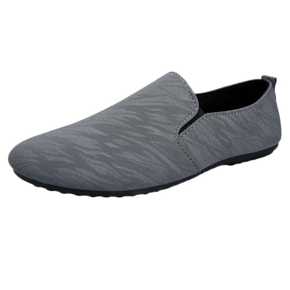 Dakaela Men's Slip on Shoes Business Office Work Loafers Mens Casual Walking Flats Oxfords Grey 7