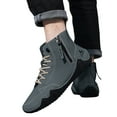 thumbnail image 1 of Dakaela Men's Suede Chukka Boots Lightweight Barefoot Walking Shoes High Top Slip on Hiking Sneakers, 1 of 8