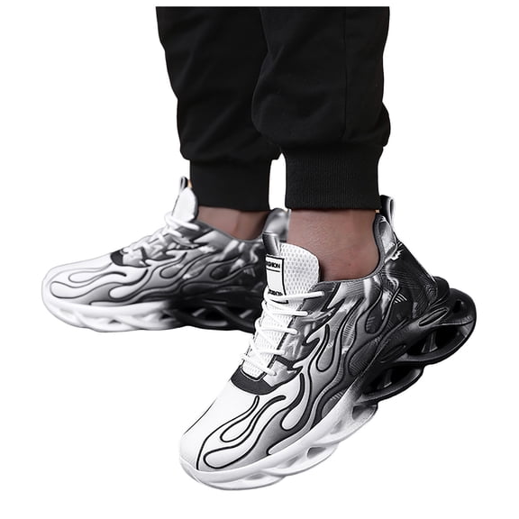 Dakaela Men's Walking Running Shoes Non Slip Fashion Sneakers Athletic Sport Basketball Shoes Black 8