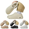 thumbnail image 1 of Dakaela Men's Waterproof Chef Shoes Plush Lined Winter Warm Slip on Shoes Comfortable Garden Work Booties, 1 of 8