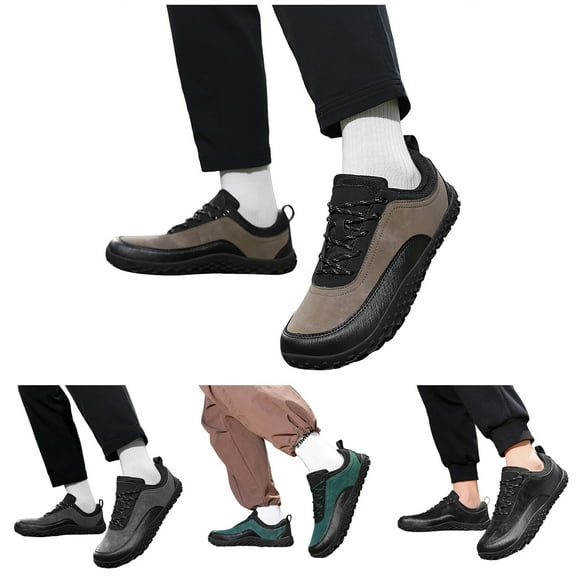 Dakaela Men's Waterproof Hiking Shoes Comfortable Training Running Tennis Shoes Anti Slip Outdoor Walking Work Sneakers