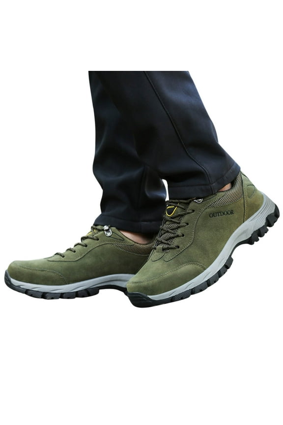 Men's Waterproof Hiking Shoes Lightweight Comfortable Anti Slip Outdoor Walking Work Sneakers