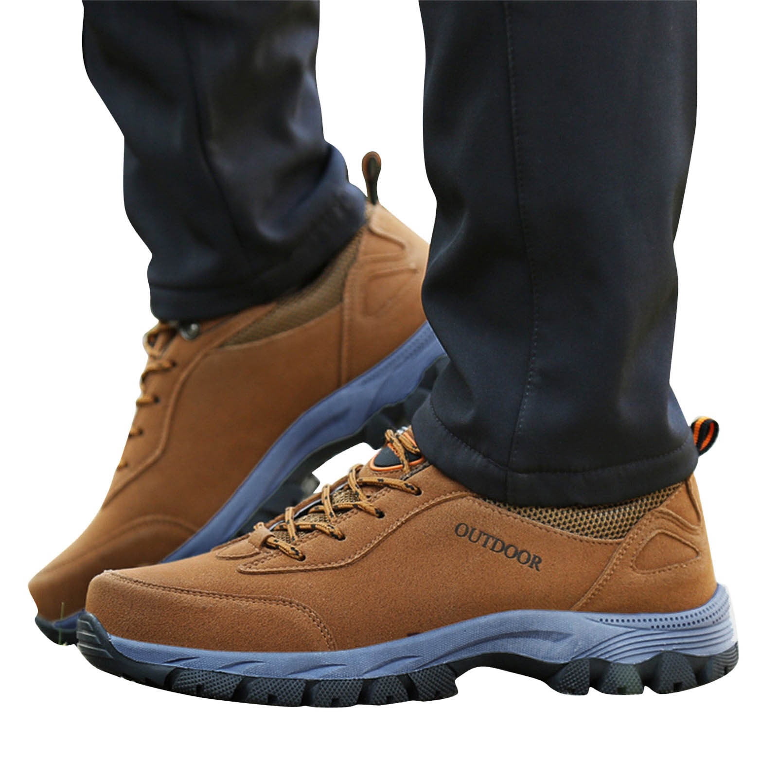Dakaela Men's Waterproof Hiking Shoes Lightweight Comfortable Anti Slip Outdoor Walking Work Sneakers