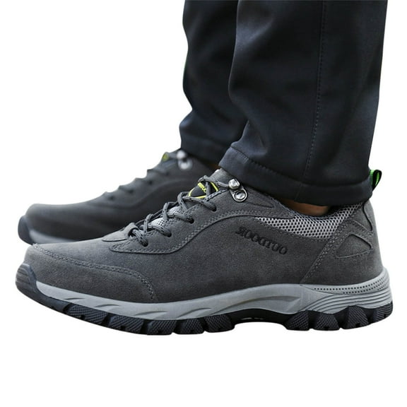 Dakaela Men's Waterproof Hiking Shoes Lightweight Comfortable Anti Slip Outdoor Walking Work Sneakers