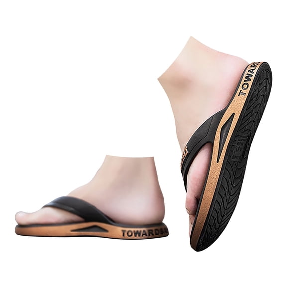 Dakaela Men's Women's Flip Flops Non Slip Casual Shower Shoes Summer Walking Thong Sandals Gold 11