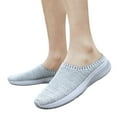 thumbnail image 1 of Dakaela Mens Backless Slip on Sneakers Breathable Knit Mesh Open Back Tennis Shoes for Men Lightweight Sports Mules for Outdoor Walking,Grey 9, 1 of 7