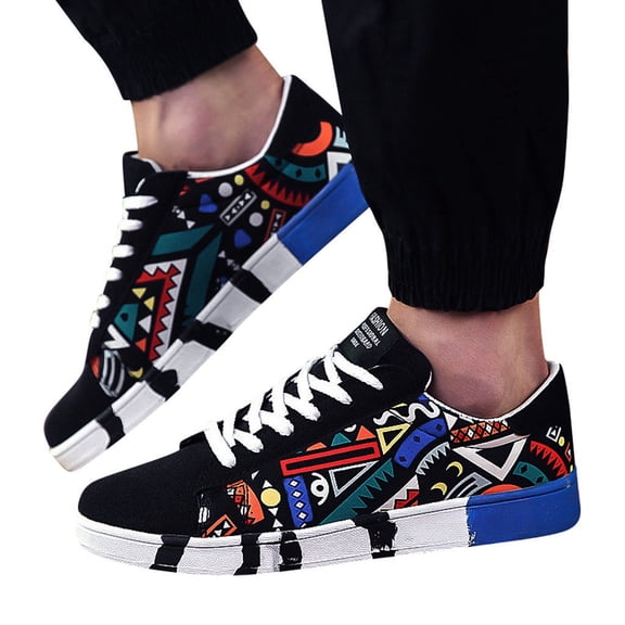Dakaela Mens Canvas Shoes Fashion Low Top Sneakers Lace up Casual Tennis Walking Shoes for Men