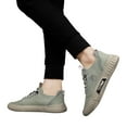 thumbnail image 1 of Dakaela Mens Canvas Shoes Low top Sneakers Casual Running Walking Flats Comfort Slip on Loafers Green 7.5, 1 of 6