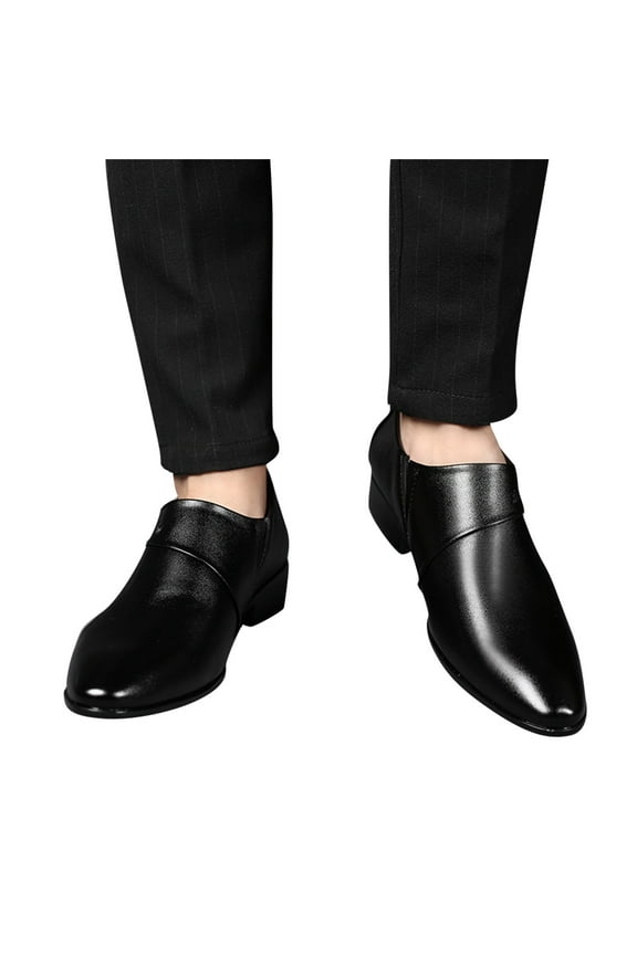 Mens Casual Oxfords Business Leather Slip on Penny Loafers Ballroom Dancing Dress Shoes