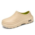 thumbnail image 1 of Dakaela Mens Chef Shoes Non-Slip Oil Resistant Work Clogs Waterproof Food Service Slip ons Beige 10.5, 1 of 7