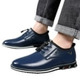 thumbnail image 1 of Dakaela Mens Dress Shoes Casual Business Oxfords Derby Sneakers Orthopedic Leather Lace up Loafers Flats, 1 of 7