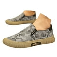 thumbnail image 1 of Dakaela Mens Dress Sneakers Casual Business Derby Oxford Shoes Classic Canvas Slip on Shoes Grey 7.5, 1 of 6